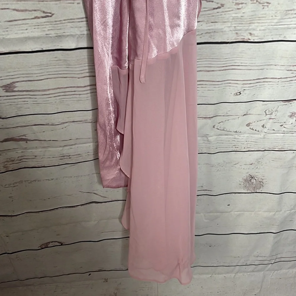 NWT Topshop Asymmetrical Frill Maxi Slip Dress Dress Sz 10! - Picture 14 of 15